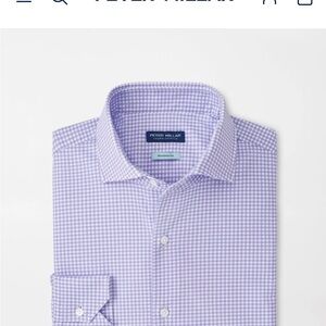 Peter Millar Lavender Gingham Dress Shirt